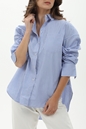 JJXX-Γυναικείο πουκάμισο JJXX 12200353 JXJAMIE LS RELAXED POPLIN ριγέ λευκό μπλε